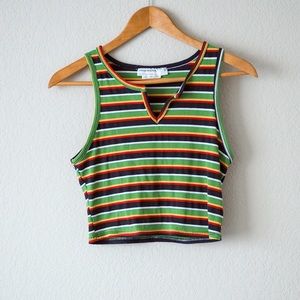 *SOLD* NEW Urban Renewal Notched Crop Tank Top Size L